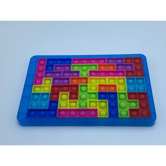 Jigsaw Puzzle Push Pop Bubble Fidget Sensory Silicone Toy - Picture 1 of 10